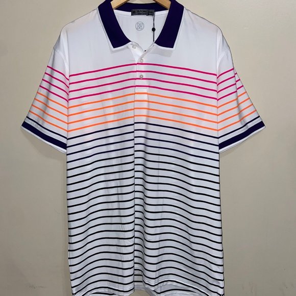 90'S Woolrich Lure Pattern Long-Sleeve Multi-Stripe Polo Shirt, Men's Size L (Equivalent), Vintage cotton Blue type light blue Vintage Second Hand